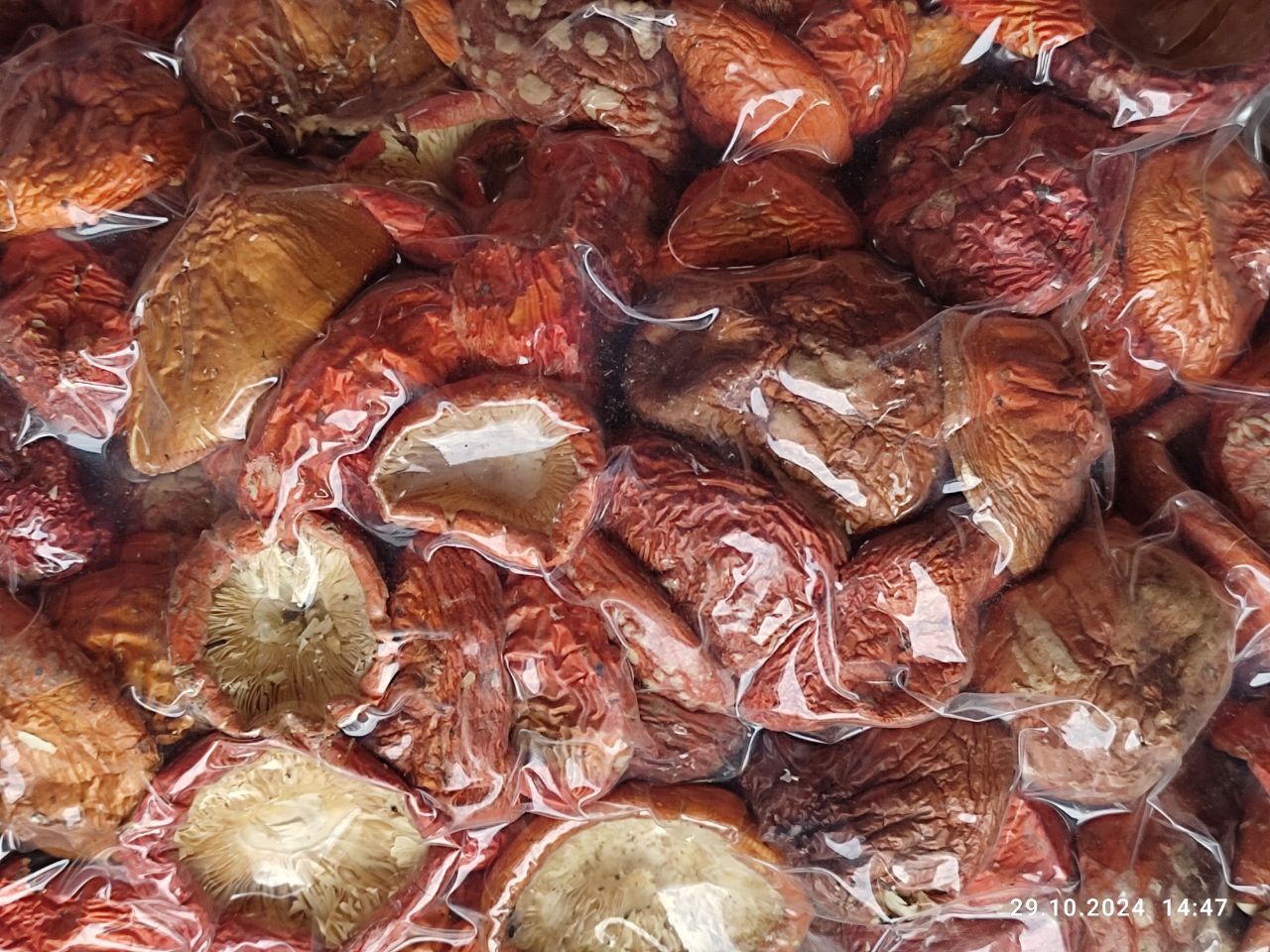 Вакуумная упаковка целых шляпок